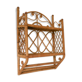 Rattan wall shelf