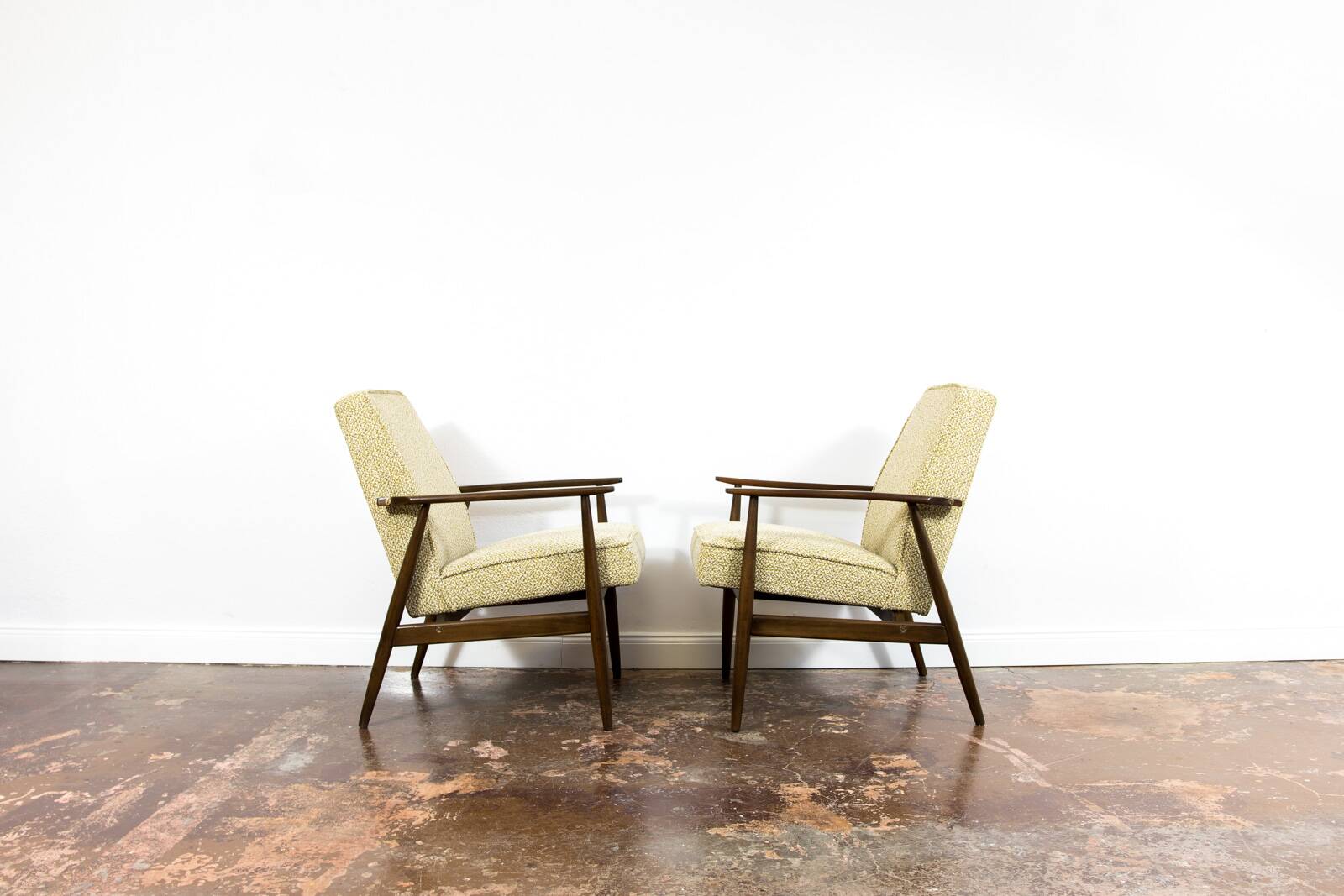 Vintage Armchairs Designed By H. Lis, Poland, 1960's, Set Of 2