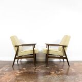 Vintage Armchairs Designed By H. Lis, Poland, 1960's, Set Of 2