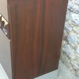 Exotic wood, belgium, 1960's brutalist bar cabinet