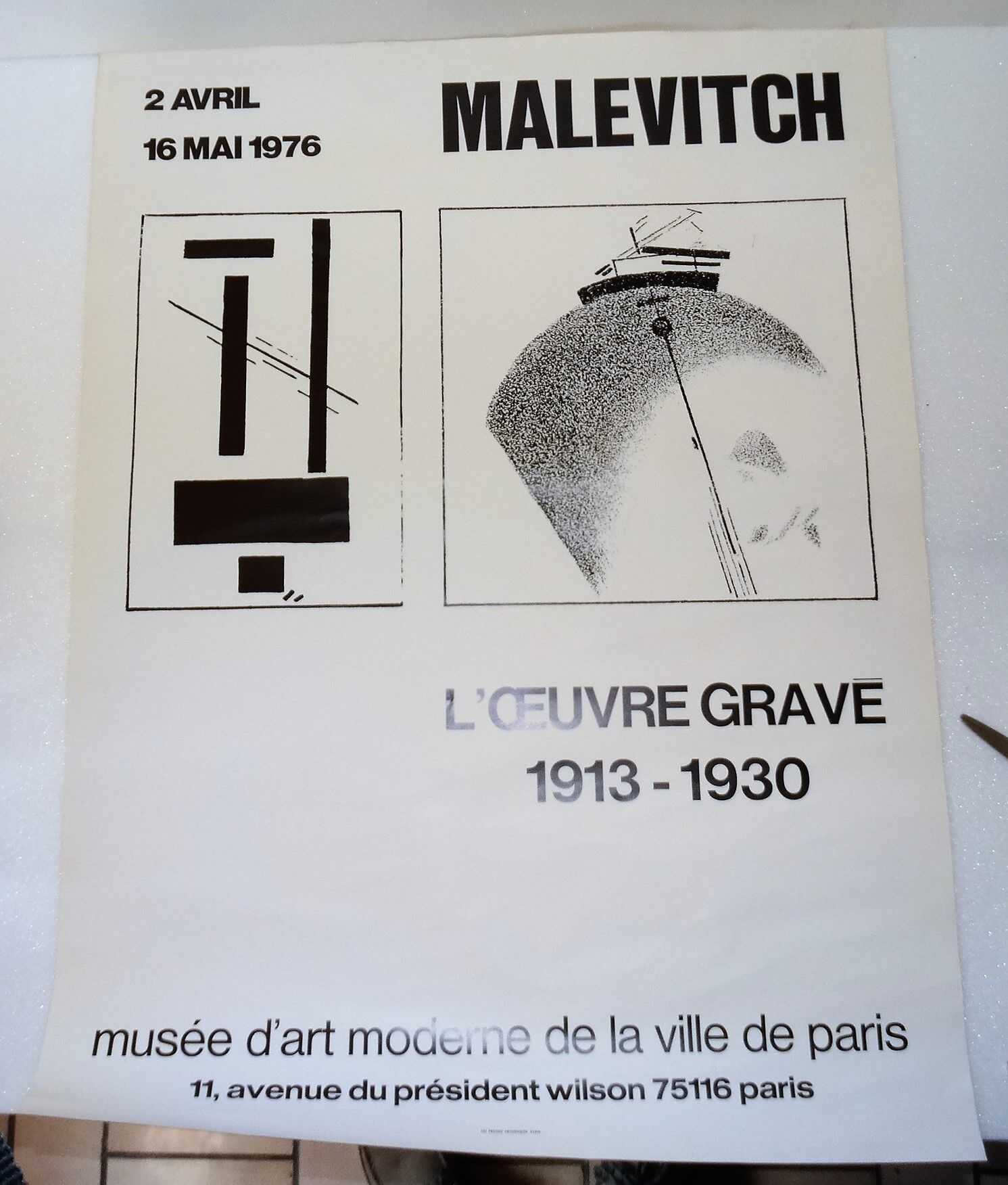 Malevitch exhibition poster the serious work