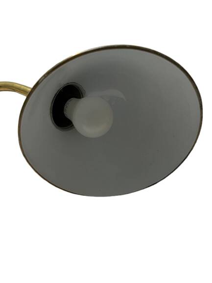 Pair of exterior or interior wall lights in gilded metal, 60s/80s