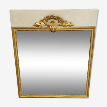 Mirror trumeau gilded period 18th century  - 100x80cm