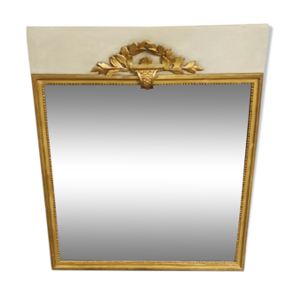 Mirror trumeau gilded period 18th century  - 100x80cm