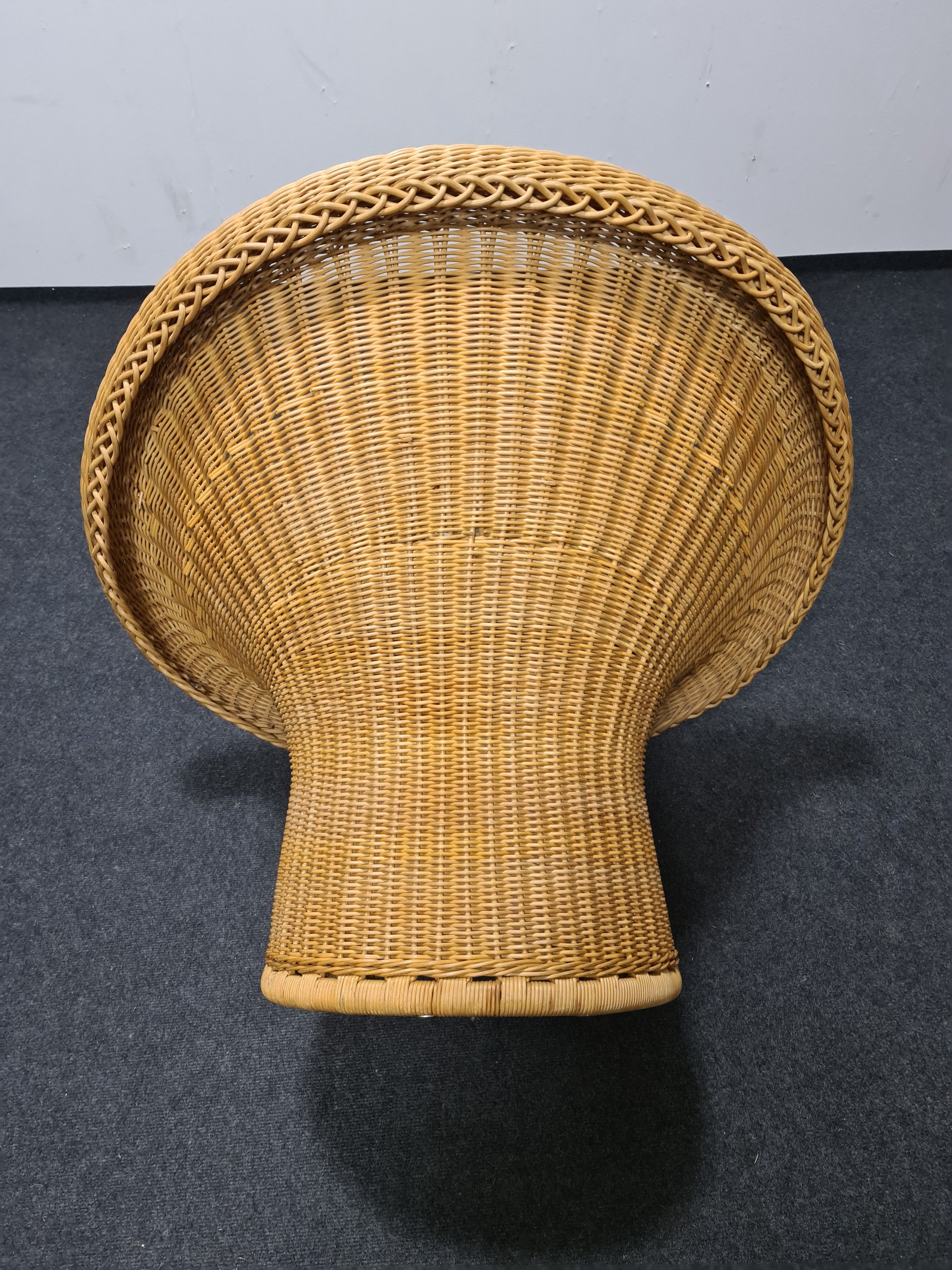 Vintage Egon Eiermann wicker chair model E 10