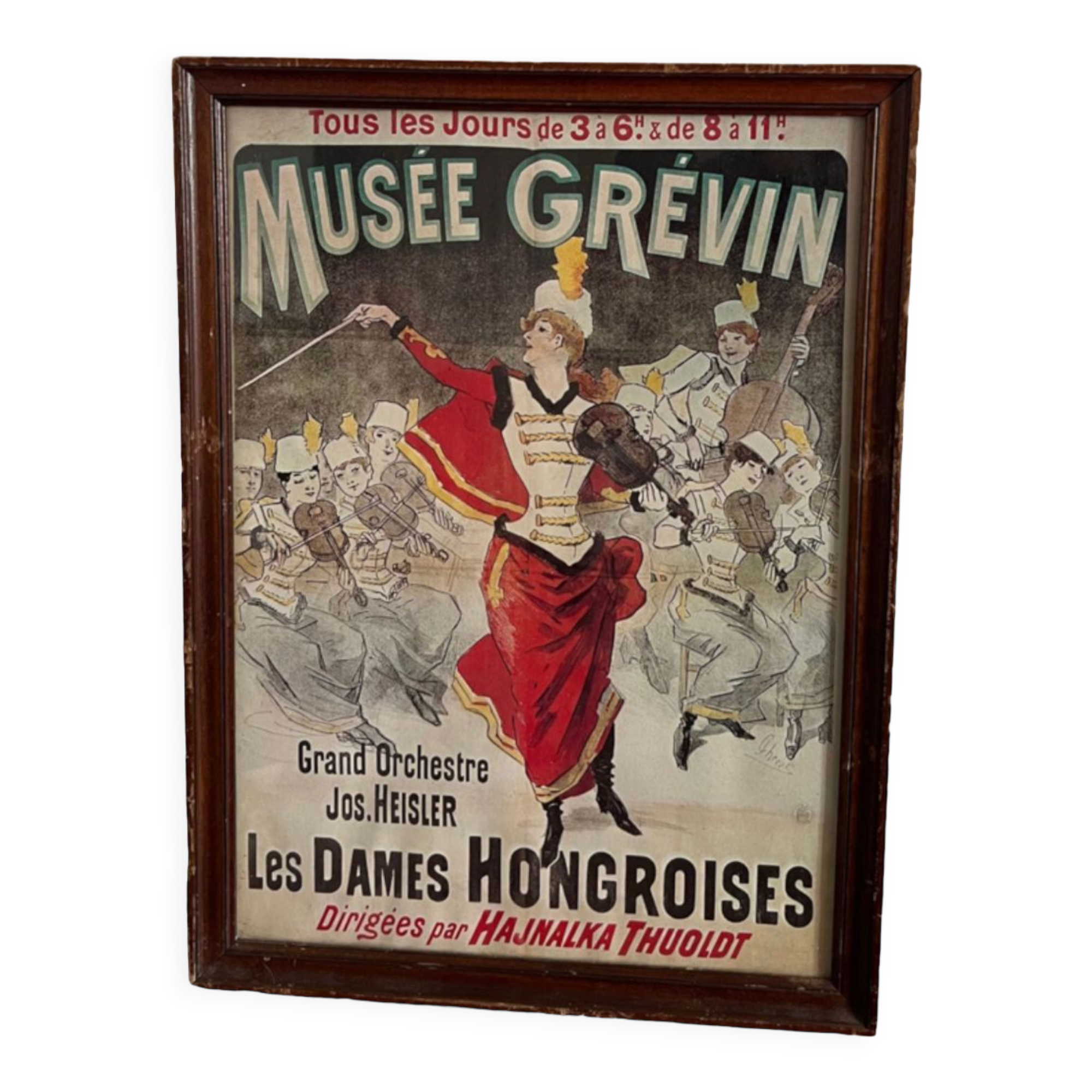 Framed vintage orchestra poster