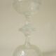 Coupes à dessert sur pied vintage en verre moulé – motifs fruits