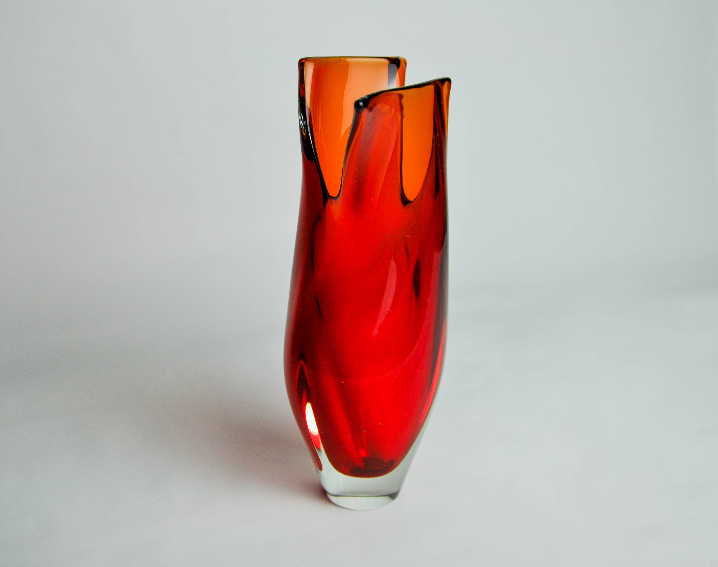 Sommerso Fish Vase by Seguso, Murano, Italy, 1970