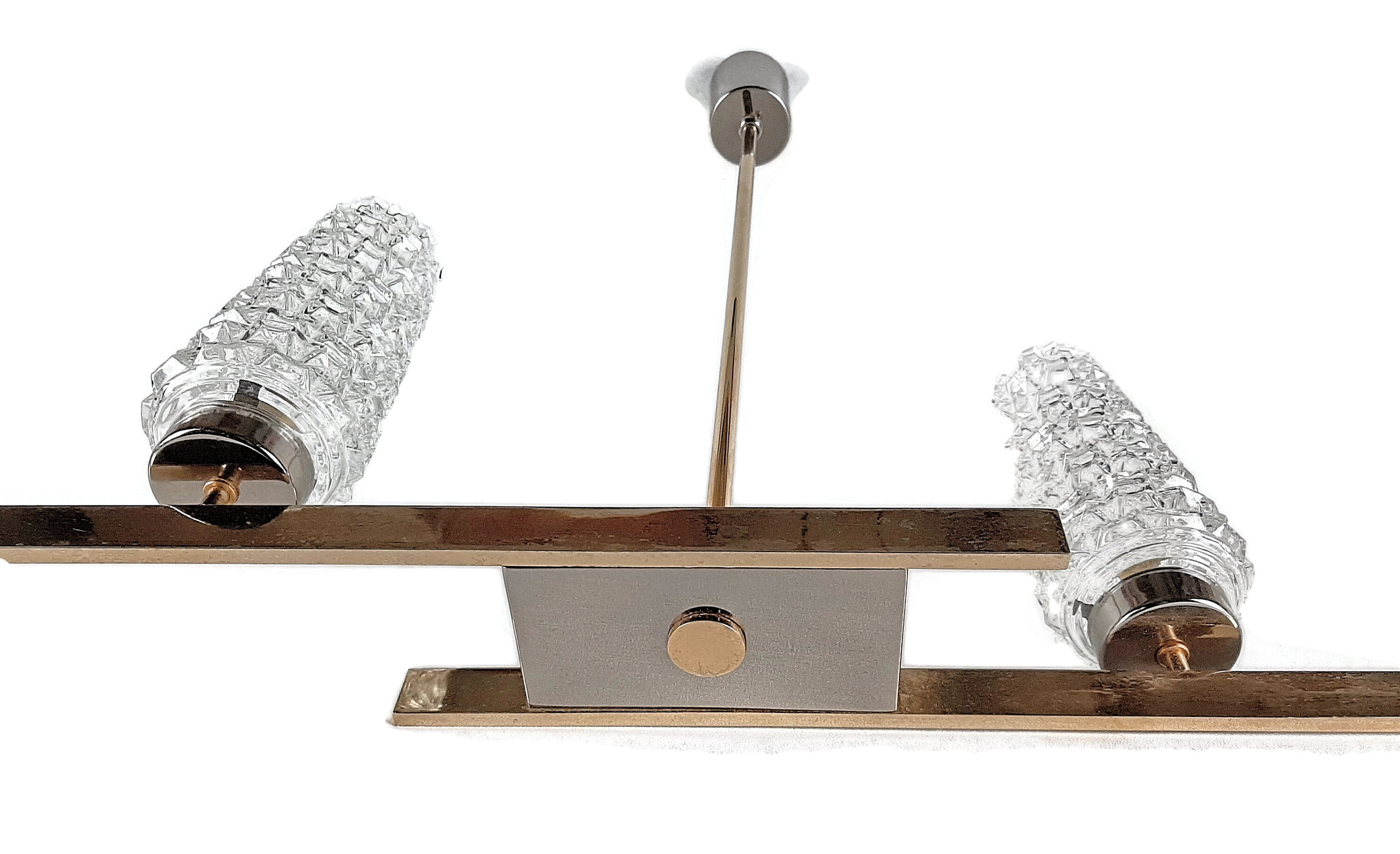 Chandelier mid century modern geometric shape 1 meter long