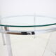 1970s round conference table chrome and glass, italy