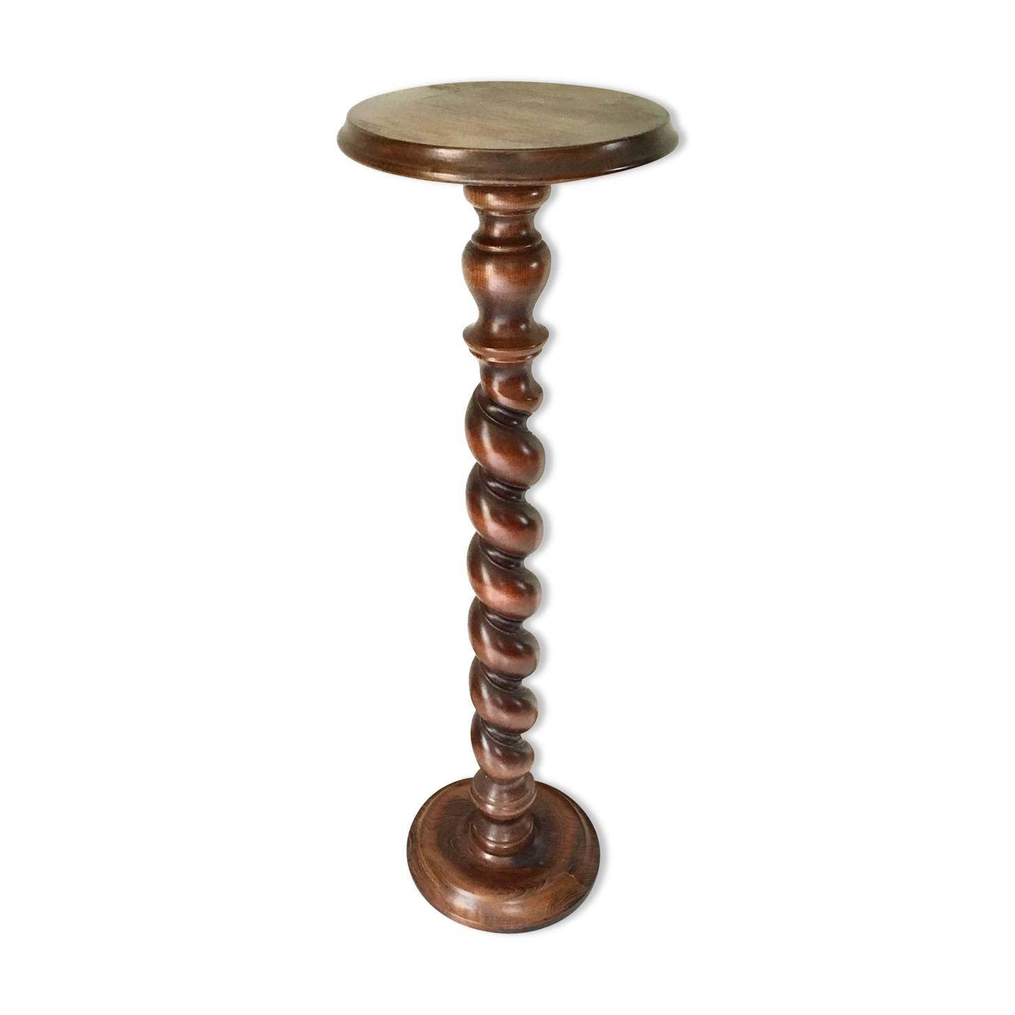 Side table in walnut turned 50s