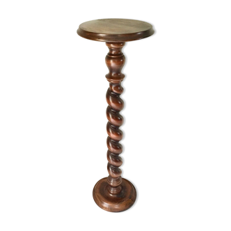 Side table in walnut turned 50s