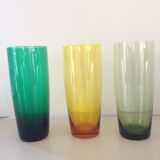 Suite of six colored glasses
