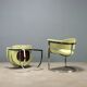 Chaises vintage Saporiti design Vittorio Introini en tissu années 1970