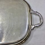 Silver metal handle tray