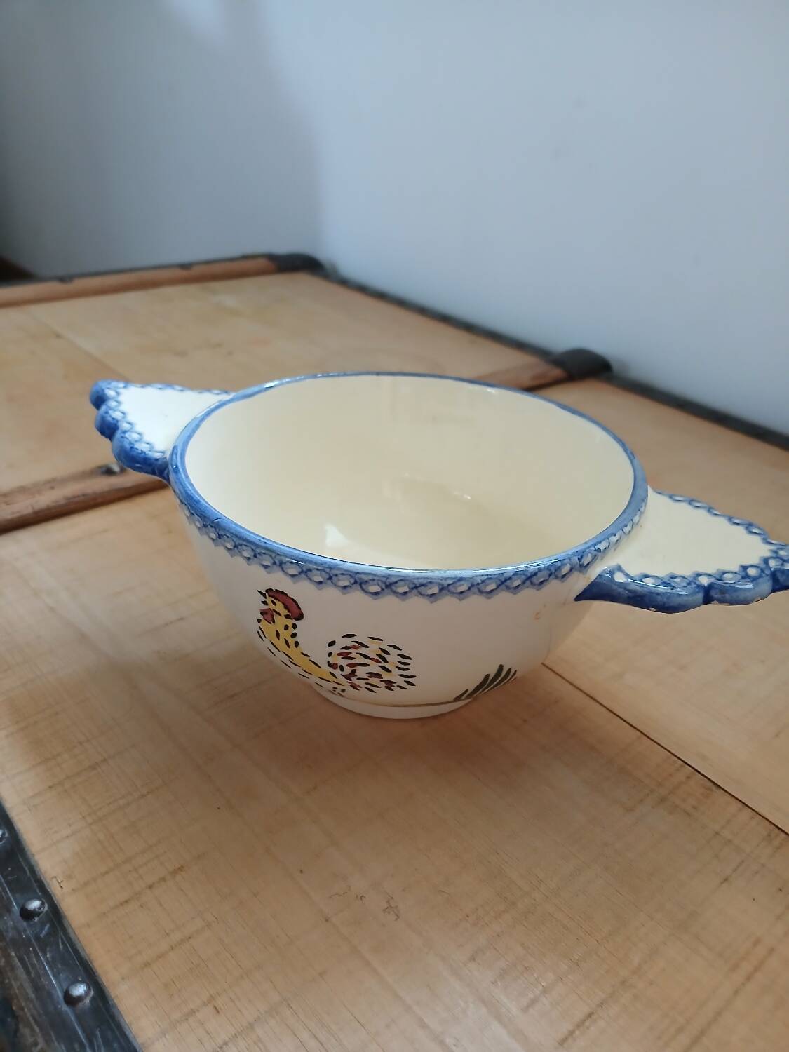 Antique Charolles earthenware bowl