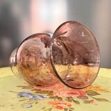 Biot glass tealight candle holder