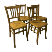 Lot de 4 chaises bistrot Luterma années 50