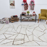 6x9 scandinavian beige hemp rug 192x275cm