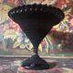 Grande coupe sur pied en opaline noire Art déco des années 1930 une rareté atypique
