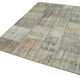 Handmade turkish overdyed 175 cm x 244 cm grey patchwork carpet