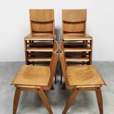 8 vintage Casala stackable dining chairs