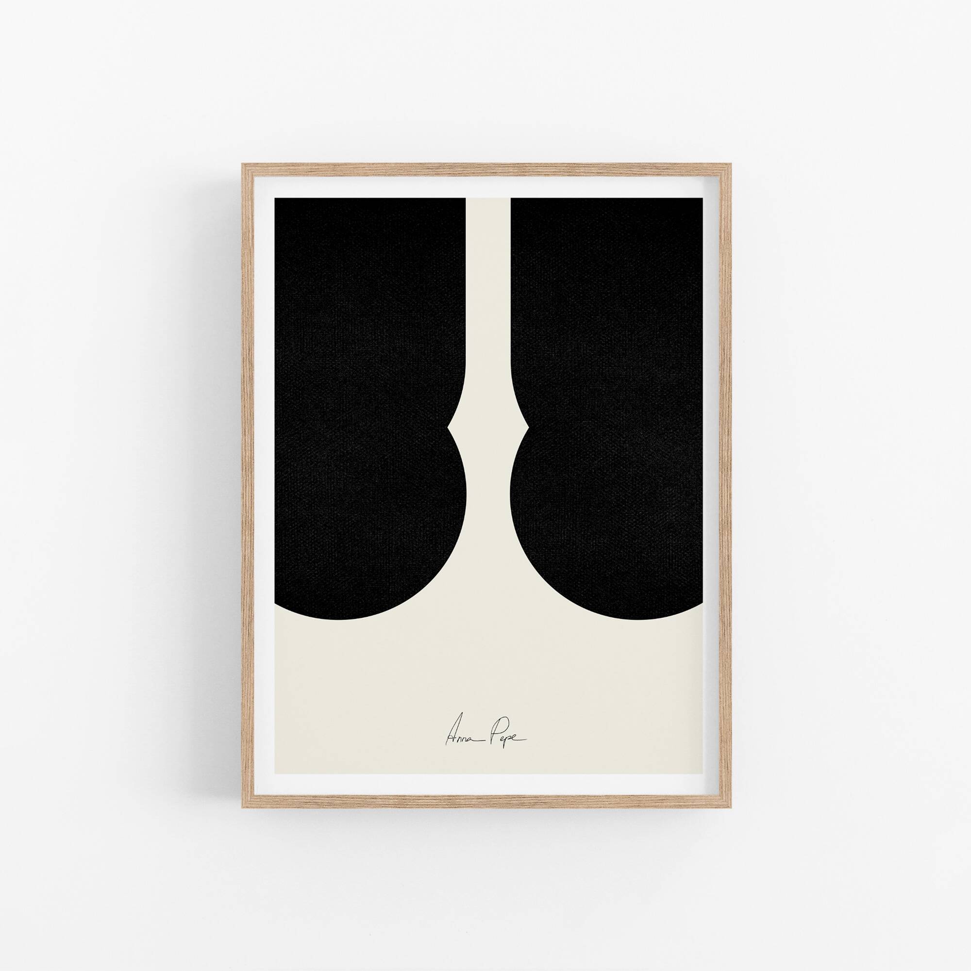 Abstract black figures giclee print, 50x70cm