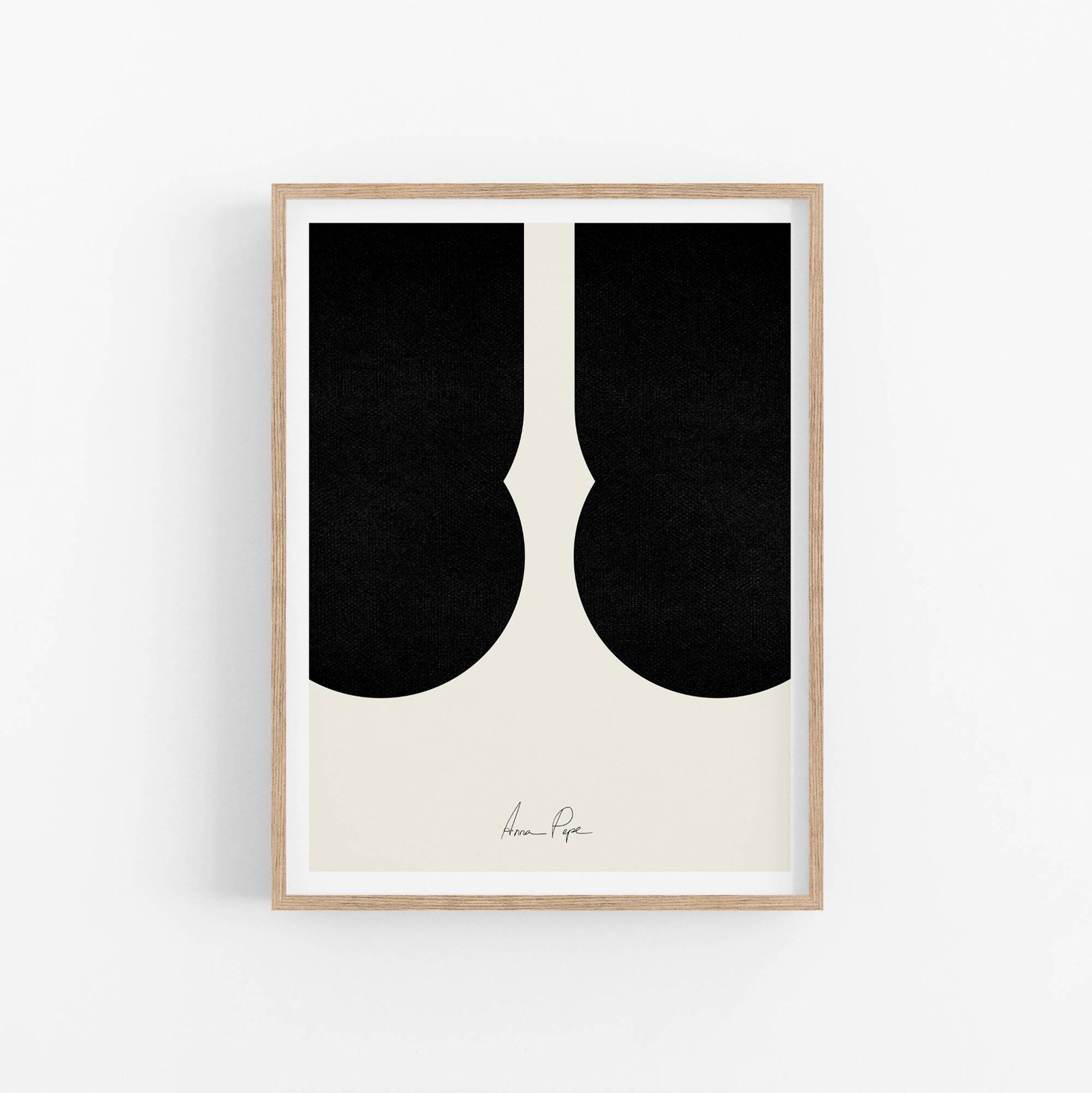 Abstract black figures giclee print, 50x70cm