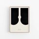 Abstract black figures giclee print, 50x70cm
