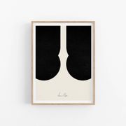 Abstract black figures giclee print, 50x70cm