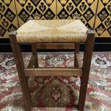 6 high-backed straw chairs