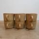 Service vintage 6 cups with saucers, sandstone Rhodaceram