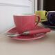 6 colorful coffee cups