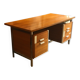Bureau vintage teck et inox deux caissons