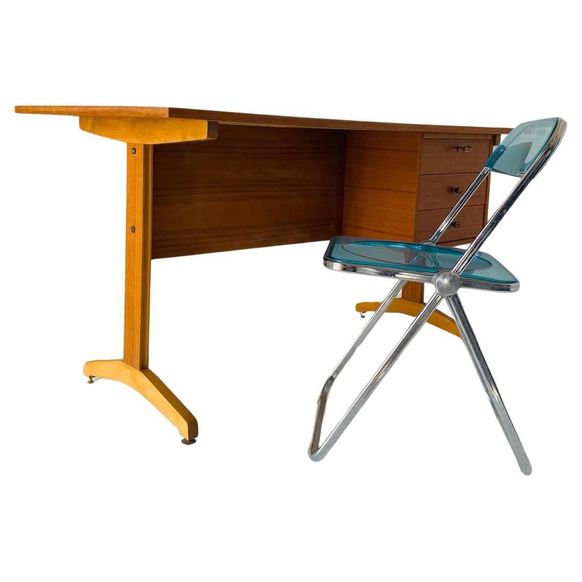 1960s scandinavian desk in teak wood