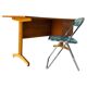 1960s scandinavian desk in teak wood