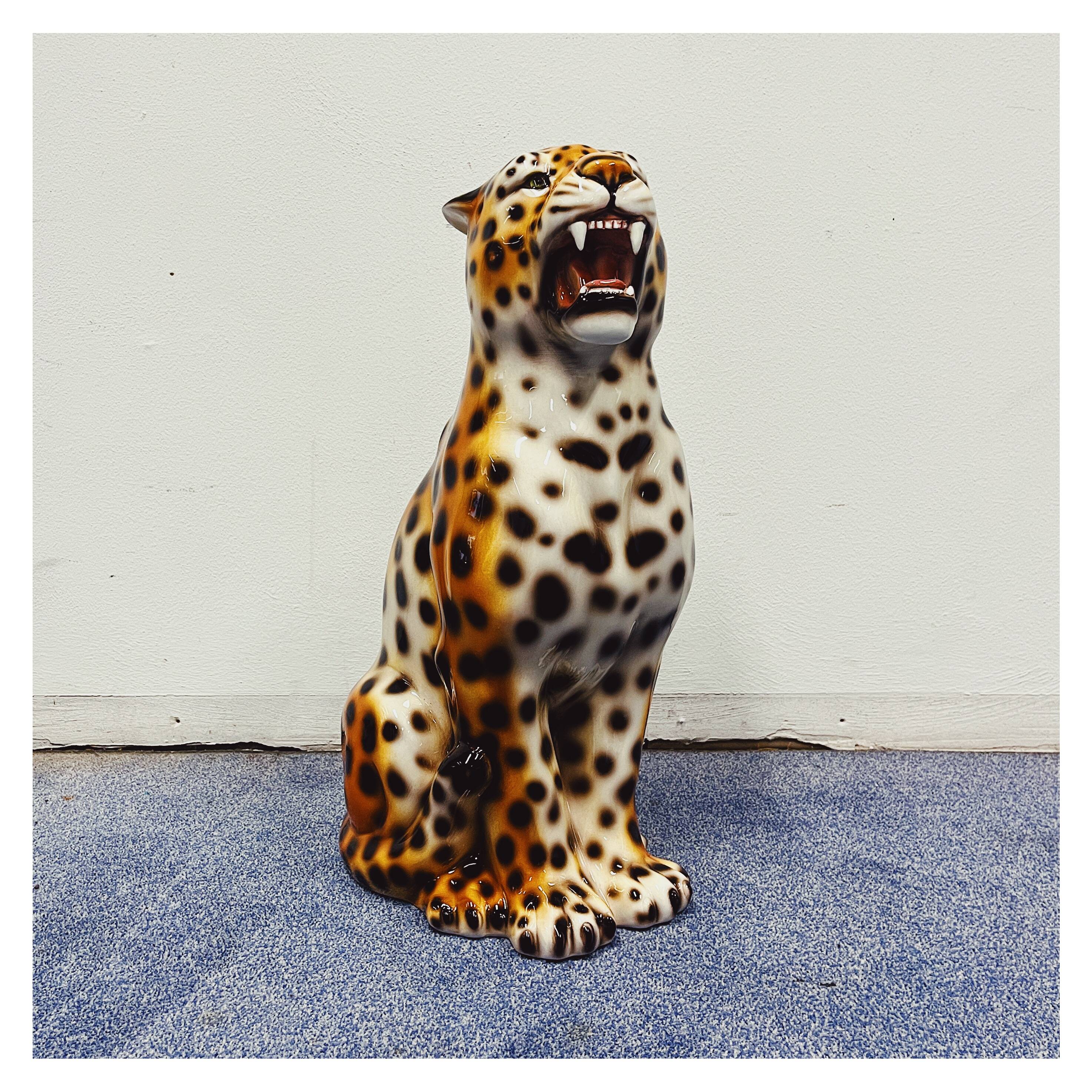 Leopard Statue Ceramic