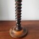 French vintage turned wooden lamp from the 40s-50s.