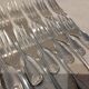 12 silver-plated cake forks, Christofle Vendome goldsmith