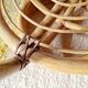 Vintage rattan side table with two round tops – 1960