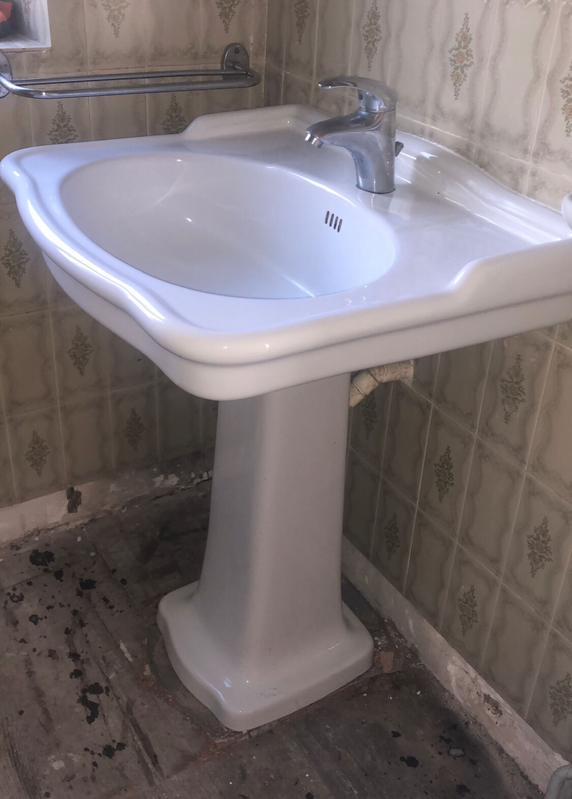 Old earthenware washbasin