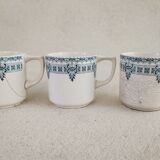 3 cups and saucers iron earth