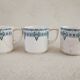 3 cups and saucers iron earth