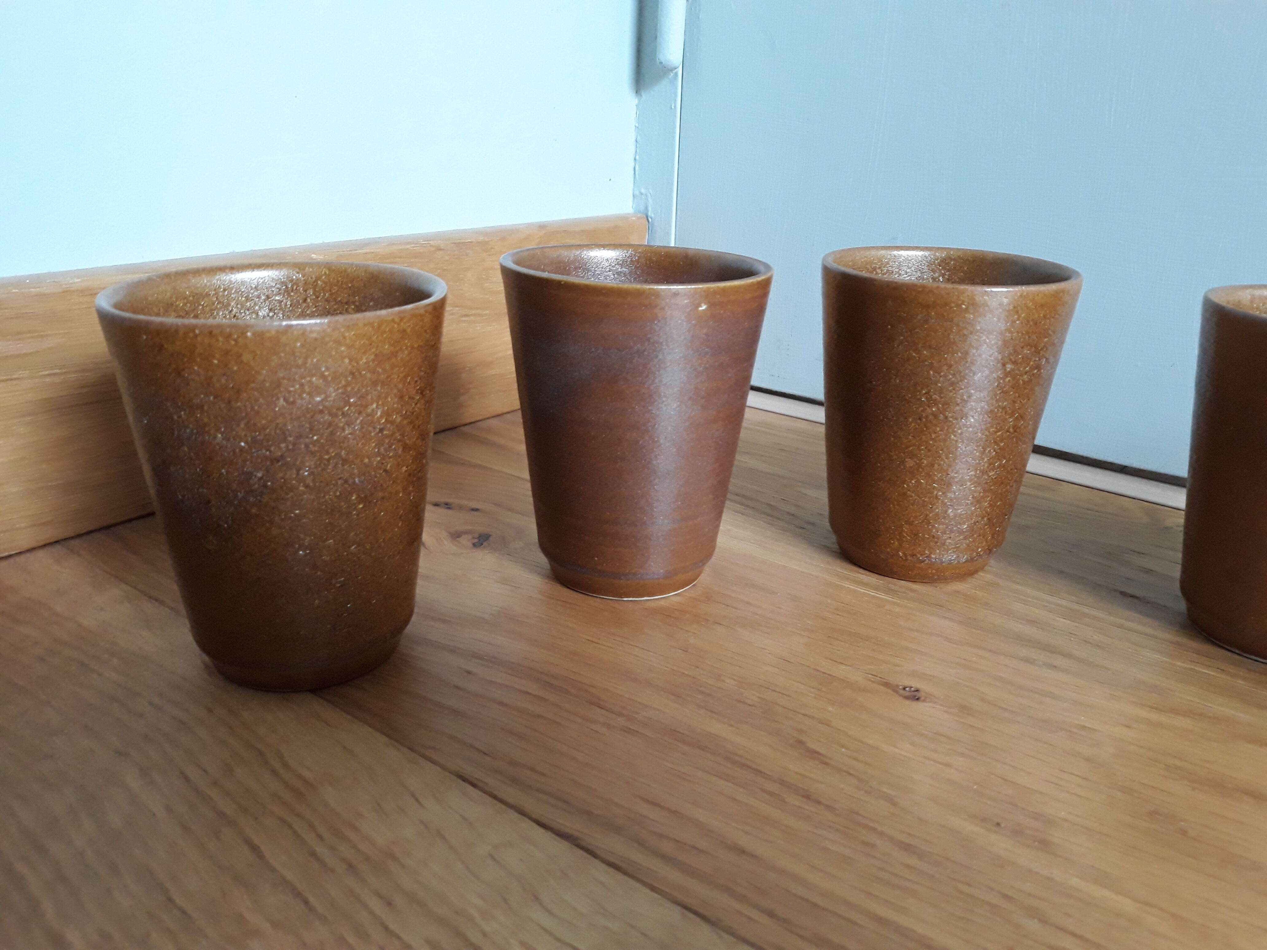 6 cups or glasses Digoin in stoneware