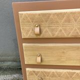 Jolie commode relookee bohème ethnique compact