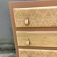 Beautifully restyled compact ethnic bohemian chest of drawers.