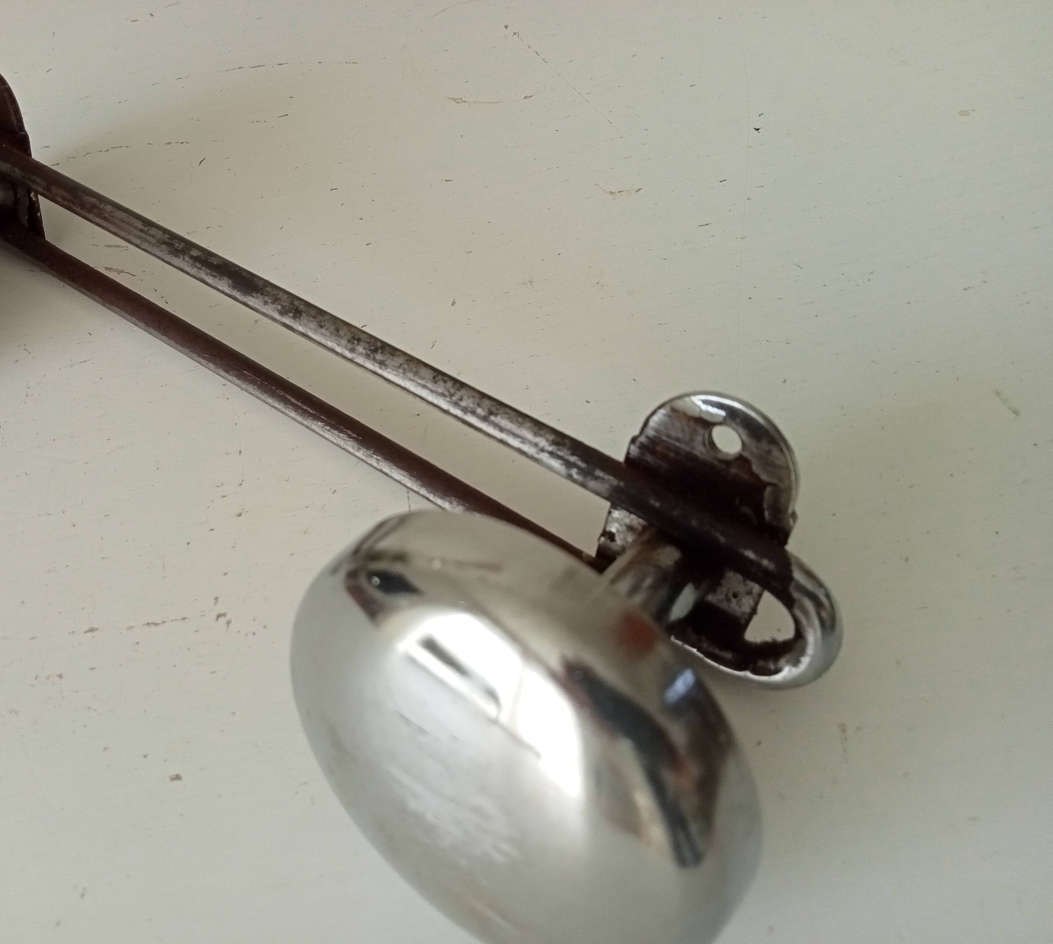 Vintage chrome wall coat rack from the 60s/70s