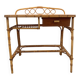 Vintage rattan and bamboo desk or dressing table (81x47 cm) – Riviera style,