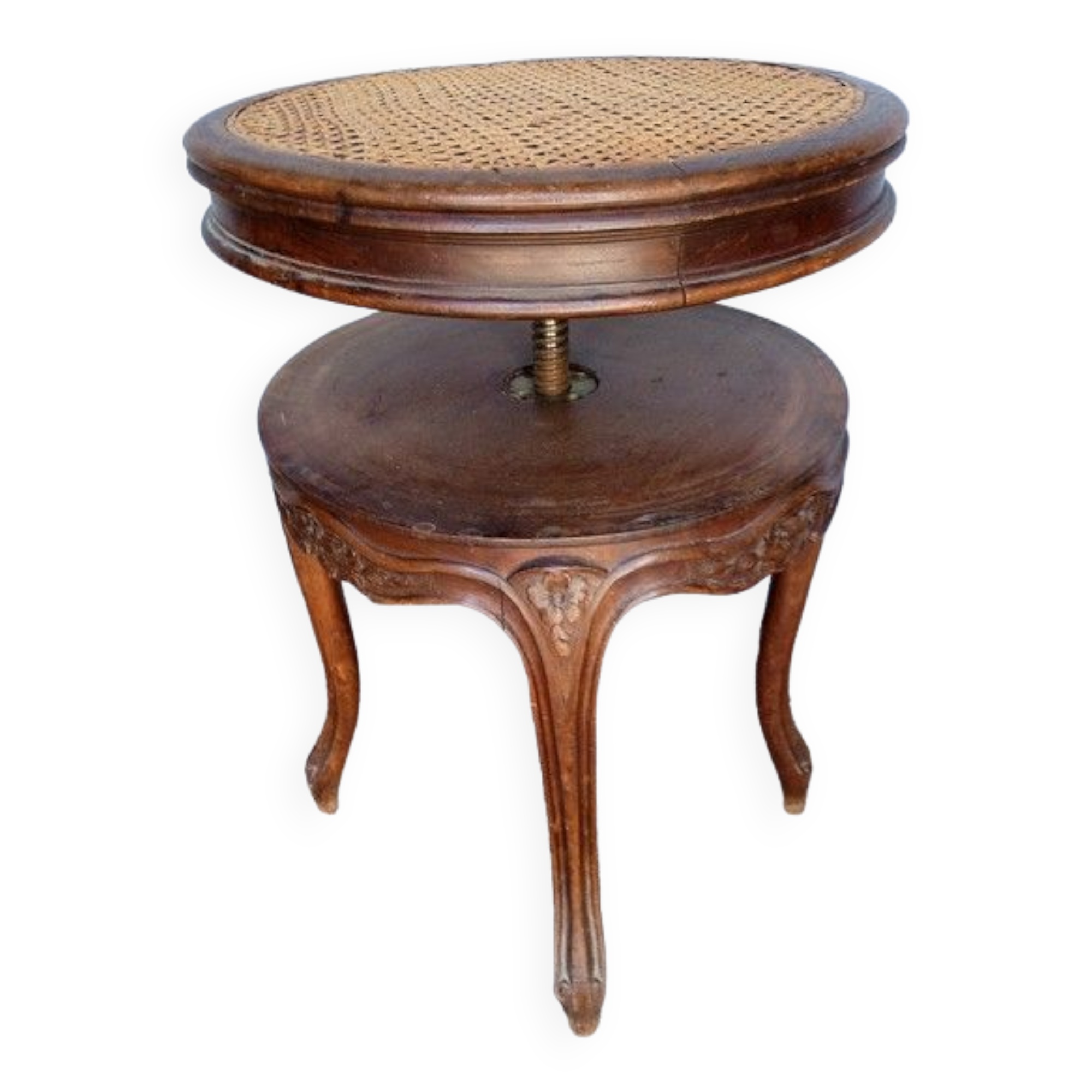 Piano stool carved wood St Louis XV ep XIXem