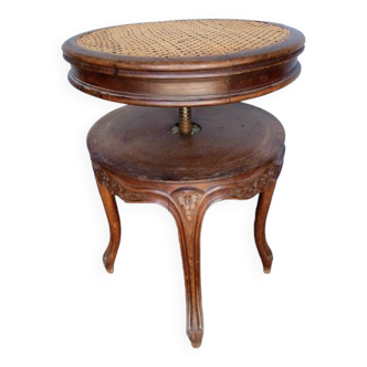 Piano stool carved wood St Louis XV ep XIXem